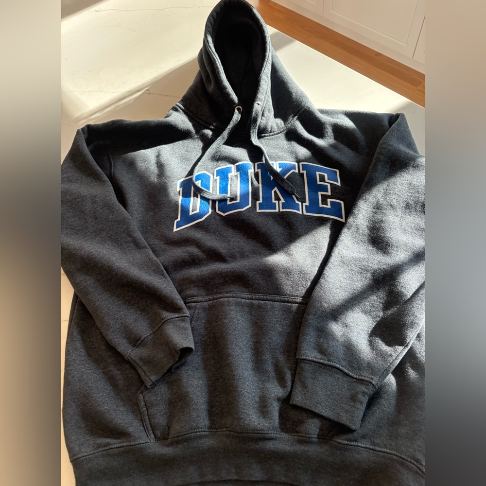 DUKE hoodie Large dark gray like new